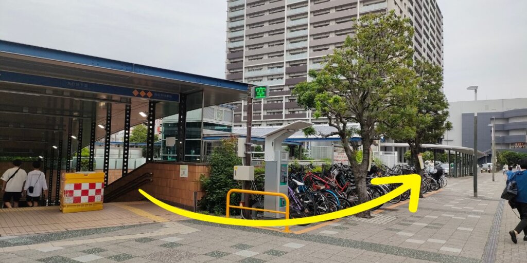地下鉄谷町線・大日駅からタクシー乗り場への行き方