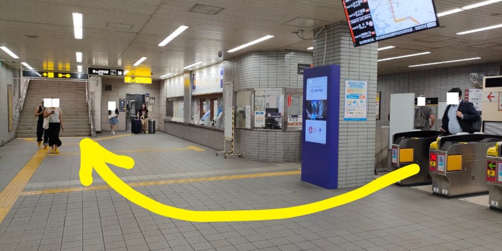 【地下鉄堺筋線の北浜駅】タクシー乗り場への行き方