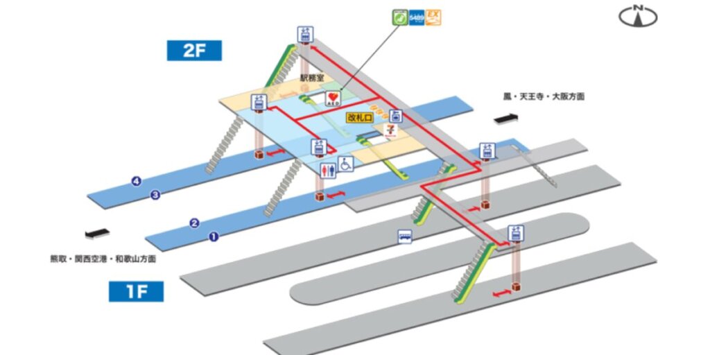 JR和泉府中駅の構内図